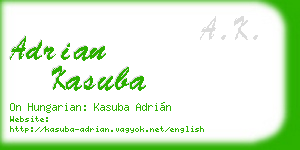 adrian kasuba business card